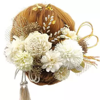 JZOON Роскошные Цветочные Волосы Совершеннолетия Японские Выпускные Волосы Милый Цветок Белый Орнамент, Прием, Свадьба, Церемония, Одежда, Хакама, белый