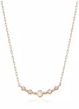 K10 Pink Gold Necklace [Yondo Sea] 4 [June Birthstone] 11182-612-3121-00-00 Women s