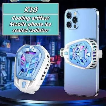 K10 Полупроводниковый кулер для мобильного телефона, охлаждающий вентилятор, радиатор Type-C, игровой кулер с зажимом на спине для IPhone, игровые аксессуары для Android