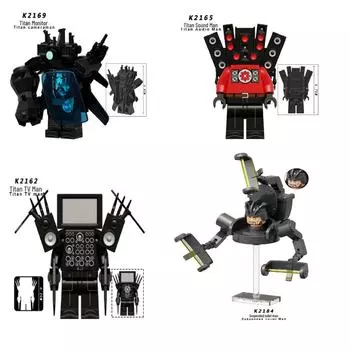K2169 UFO Подвесной унитаз Titan с аудиомонитором и строительными блоками K2161# Toilet man (large size)