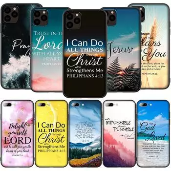 K28 Библия Иисус Христианский силиконовый мягкий чехол для iPhone 13 12 Mini 11 Pro XS Max XR X 8 7 6 6S Plus 5 5S SE 2020 iPhone 5 5s