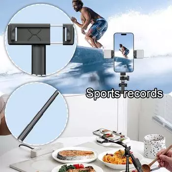 K28 Ручной напольный штатив Bluetooth Selfie Телескопический Bluetooth Беспроводной пульт управления с палкой Пульт дистанционного управления Портативный CN чёрный