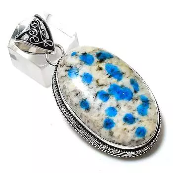 K2 Azurite Gemstone Handmade 925 Sterling Silver Gift Jewelry Pendant 2.17 f0y76