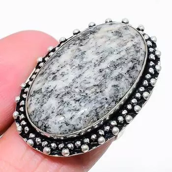 K2 Blue Azurite Gemstone 925 Sterling Silver Jewelry Ring Size 6 Z0E42 6 белый