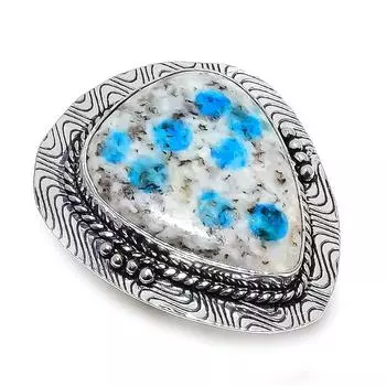 K2 Blue Azurite Gemstone 925 Sterling Silver Jewelry Gift Ring Size 9.5 i6I82