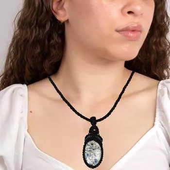 K2 Jasper Gemstone Holloween Gifted Jewelry Ожерелье с подвеской в стиле макраме 20-32 дюйма