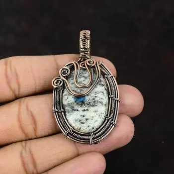 K2 Jasper Gemstone Pendant Copper Wire Wrapped Pendant Copper Jewelry Gift For Him Handmade Unique Pendant Designer Jewelry Gift For Mother