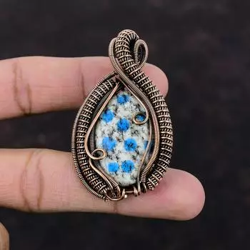 K2 Jasper Pendant Copper Wire Wrapped Pendant K2 Jasper Gemstone Jewelry Handmade Pendant Copper Jewelry Unique Design Pendant Gift For Wife