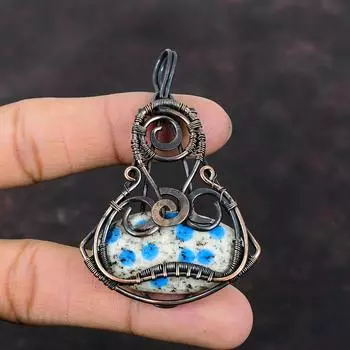 K2 Jasper Pendant Copper Wire Wrapped Pendant Original Gemstone Pendant Copper Jewelry Handmade Pendant Gift For Engagement Wrapping Jewelry