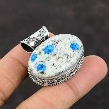 K2 Подвеска из яшмы Подвеска из натурального драгоценного камня Подвеска из стерлингового серебра 925 пробы Ручная работа Достойные ювелирные изделия Винтажная подвеска Подарок на день Святого Валентина Исцеляющий камень