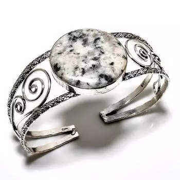 K2Blue Азурит Драгоценный камень 925 посеребренный ювелирный браслет-манжета ручной работы