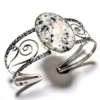 K2Blue Азурит Драгоценный камень 925 посеребренный ювелирный браслет-манжета ручной работы