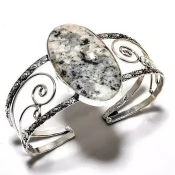 K2Blue Азурит Драгоценный камень 925 посеребренный ювелирный браслет-манжета ручной работы