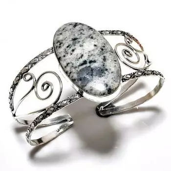 K2Blue Азурит Драгоценный камень 925 посеребренный ювелирный браслет-манжета ручной работы