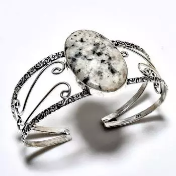 K2Blue Азурит Драгоценный камень 925 посеребренный ювелирный браслет-манжета ручной работы