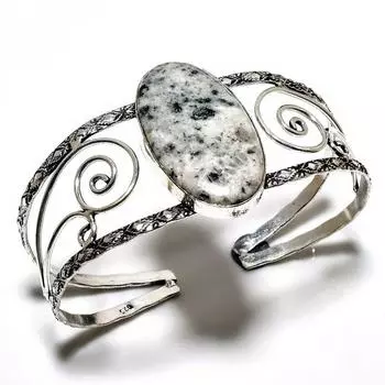 K2Blue Азурит Драгоценный камень 925 посеребренный ювелирный браслет-манжета ручной работы