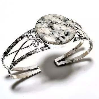 K2Blue Азурит Драгоценный камень 925 посеребренный ювелирный браслет-манжета ручной работы