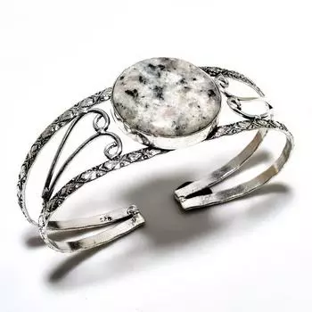 K2Blue Азурит Драгоценный камень 925 посеребренный ювелирный браслет-манжета ручной работы