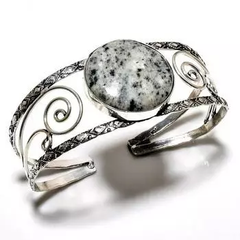 K2Blue Азурит Драгоценный камень 925 посеребренный ювелирный браслет-манжета ручной работы