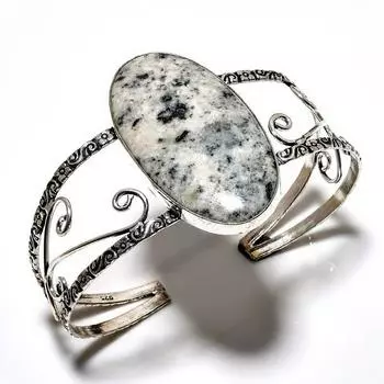 K2Blue Азурит Драгоценный камень 925 посеребренный ювелирный браслет-манжета ручной работы