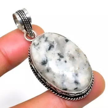 K2Blue Azurite Gemstone 925 Silver Plated Handmade Jewelry Pendant 2.08 2.08 белый