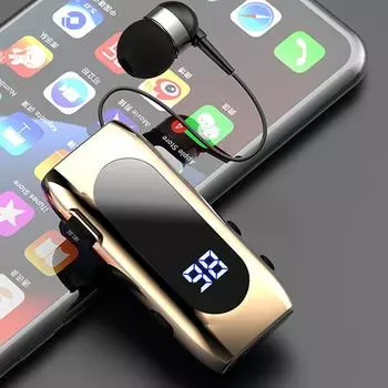 K55 Bluetooth-совместимая гарнитура с выдвижным кабелем Lavalier V5.2, умные спортивные наушники-вкладыши, одиночные спортивные наушники серебряный