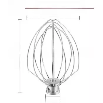 K5AWW 5QT венчик из нержавеющей стали для миксера KitchenAid серебряный