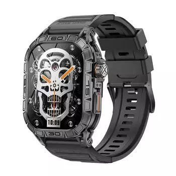 K63 Смарт-часы 1,96-дюймовый AMOLED-экран Bluetooth-звонок спортивный трекер 380 мАч с длительным временем ожидания монитор здоровья мужские умные часы чёрный