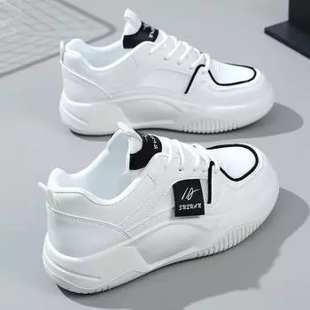 K8621 Новые белые туфли с сетчатой поверхностью, женские летние универсальные студенческие модные спортивные туфли с приподнятой подошвой, сетчатые туфли 35