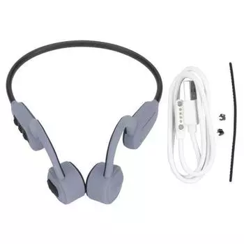 K8 Водонепроницаемые наушники костной проводимости с магнитной зарядкой, беспроводные спортивные наушники для плавания, бега, серые Gray