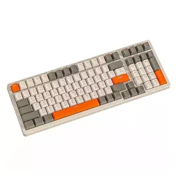 K96 100 клавиш механическая клавиатура игровая клавиатура беспроводная 2.4G клавиатура с возможностью горячей замены USB/Type-C двойной разъем для компьютера ноутбука белый