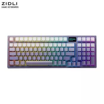 Проводная механическая клавиатура K980 с оптическими переключателями | Водонепроницаемость IP68 | Полная горячая замена клавиш | Гравированные боковые колпачки клавиш фиолетовый