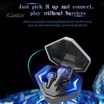 K9 Bluetooth-совместимые наушники с шумоподавлением Mega Bass с низкой задержкой, настоящие беспроводные стерео Hi-Fi игровые наушники для игр чёрный/серебряный