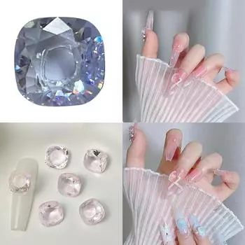 K9 Crystal Gems Подвески для квадратных ногтей Остроконечные нижние украшения для ногтей Подвески для дизайна ногтей Стразы для дизайна ногтей своими руками Декор для дизайна ногтей 7