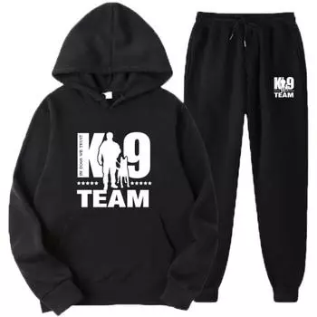 K9 Team K9 Unit Malinois, однотонный мужской комплект, мужские и женские флисовые толстовки + брюки, спортивный костюм из двух предметов, модный комплект спортивной одежды XXXL
