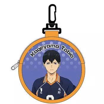 K Company Haikyuu! ! Pouch with round carabiner (neoprene) Tobio Kageyama HQ-MKP-KA