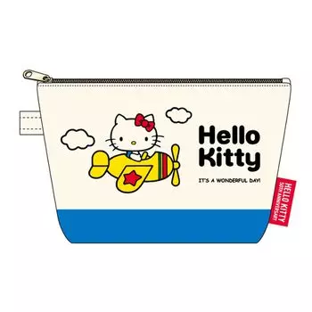 K Company Hello Kitty 50TH Series Pouch Airplane H135 x W210 x D60mm Ship-shaped KT50-FP-HI