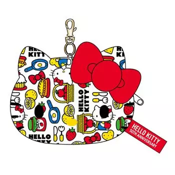 K Company Hello Kitty Face Pass Case Colorful x W13 x D4cm (50TH Series) KT50-FPC-CL H10.5