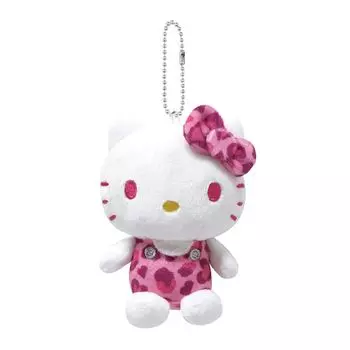K Company Hello Kitty Print Ball Chain Mascot Pink x x (Leopard Series) KTH-BM-PK H9.5 W7.2 D5.4cm