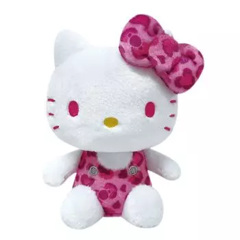 K Company Hello Kitty Print сидячая плюшевая игрушка розового цвета H19 x W14 x (Серия «Леопард») KTH-ON-PK D9.5см