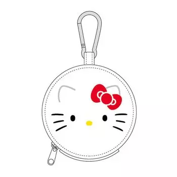 K Company Hello Kitty Round Pouch with Carabiner CKMP1-KT 94D25mm