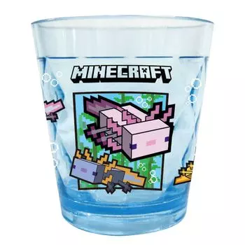 K Company Minecraft Glitter Clear Cup Blue xx MCT-CL4-BL H9.1 W8.3 D8.3cm