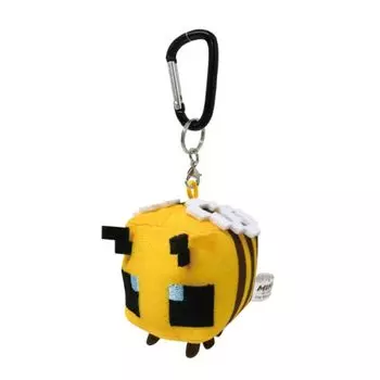 K Company Minecraft Mascot Bee with Carabiner H8 x W4 x MCT-KM-HA D5.4cm