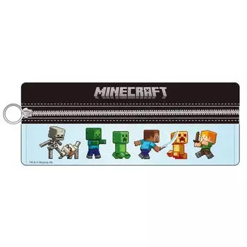 K Company Minecraft Minecraft Free Pouch Black H45 x W185 x D70mm Double-Sided MCT-RF-BK