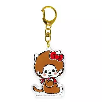 K-Company Monchhichi x Hello Kitty акриловый брелок сидя MKT-AK-SU В4.9Ш4.3Г0.3см