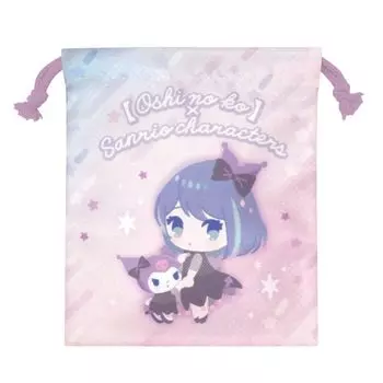K Company Oshinoko x Sanrio Персонажи Кошелек на шнурке Аканэ Курокава Куроми В205 x Ш180 мм OSAC-KC-KA