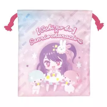 K Company Oshinoko x Sanrio Персонажи Сумочка на шнурке Ai Little Twin Stars H205 x W180 мм OSAC-KC-AI