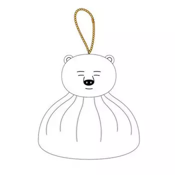 K Company Polar Bear Series Ball Chain Mascot Nikuman Мягкая игрушка Коллекция 583231