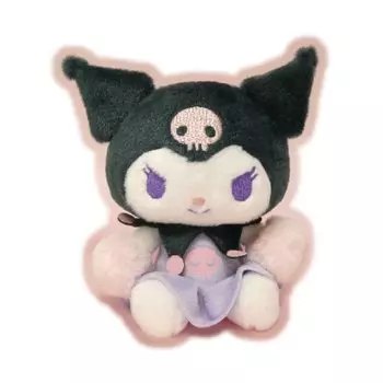 K Company Sanrio Characters Sitting Plush Toy Kuromi SAU-ON3-KU