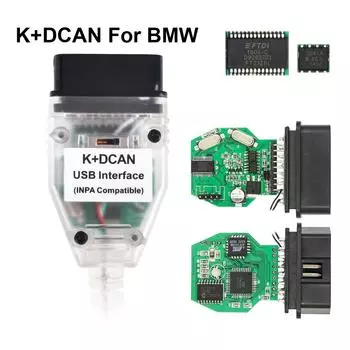 K+DCAN FT232RL OBD 2 OBDII с переключателем Автомобильные диагностические инструменты для BMW Автомобильные аксессуары White